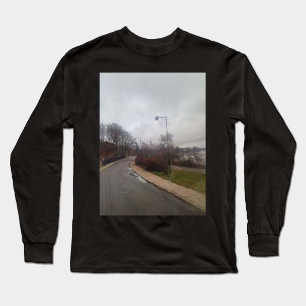 Street Curve Long Sleeve T-Shirt by Alemway